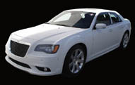 White chrysler Hire Cars